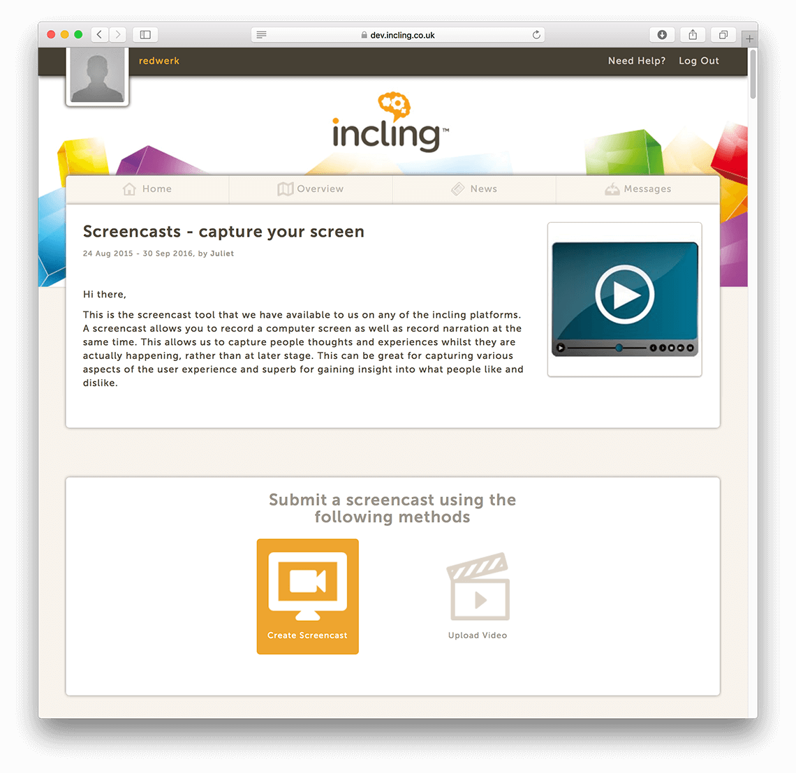 Incling screencasting app: Capture your screen / Redwerk company