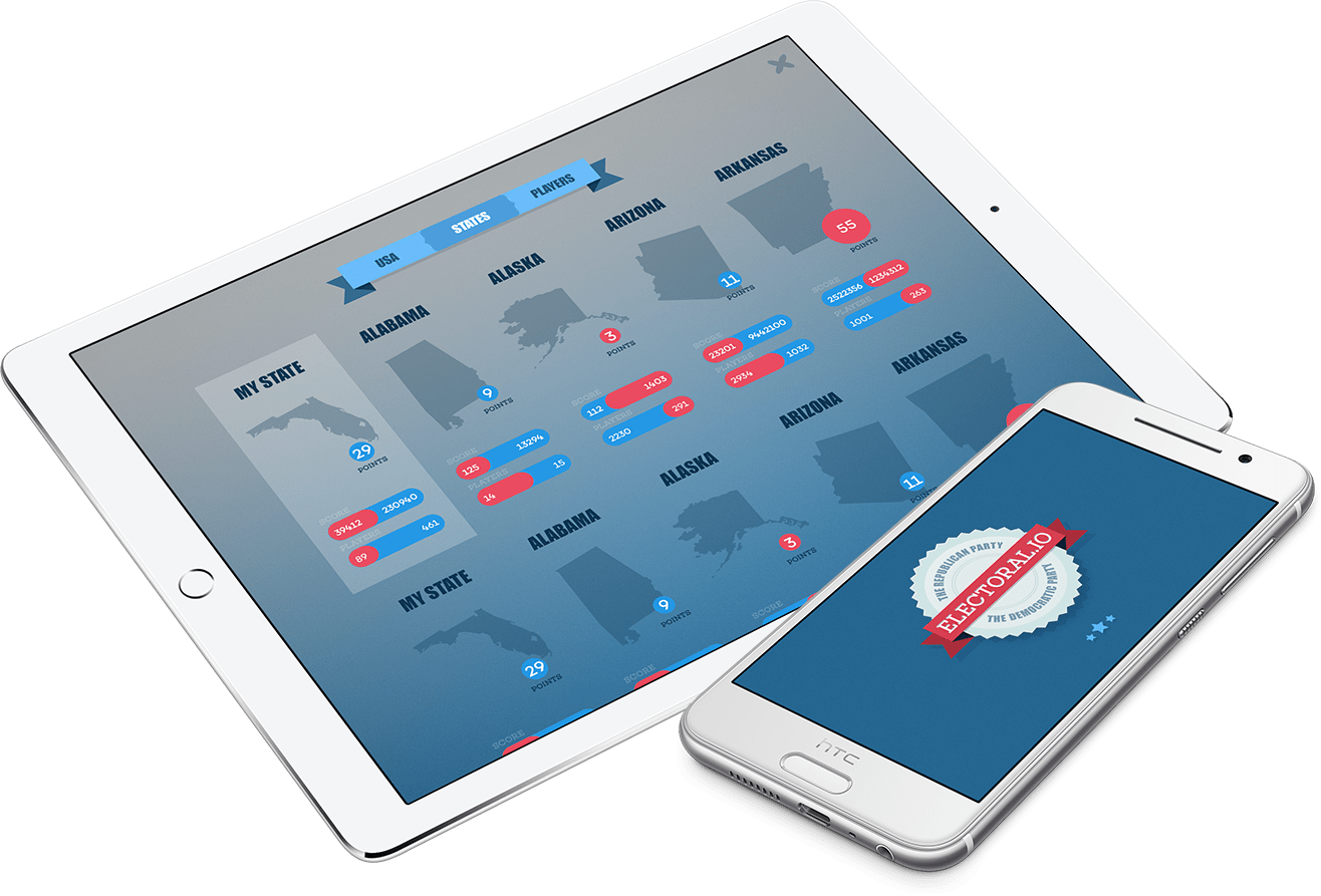 Electoral.io game by Redwerk on iPad and iPhone