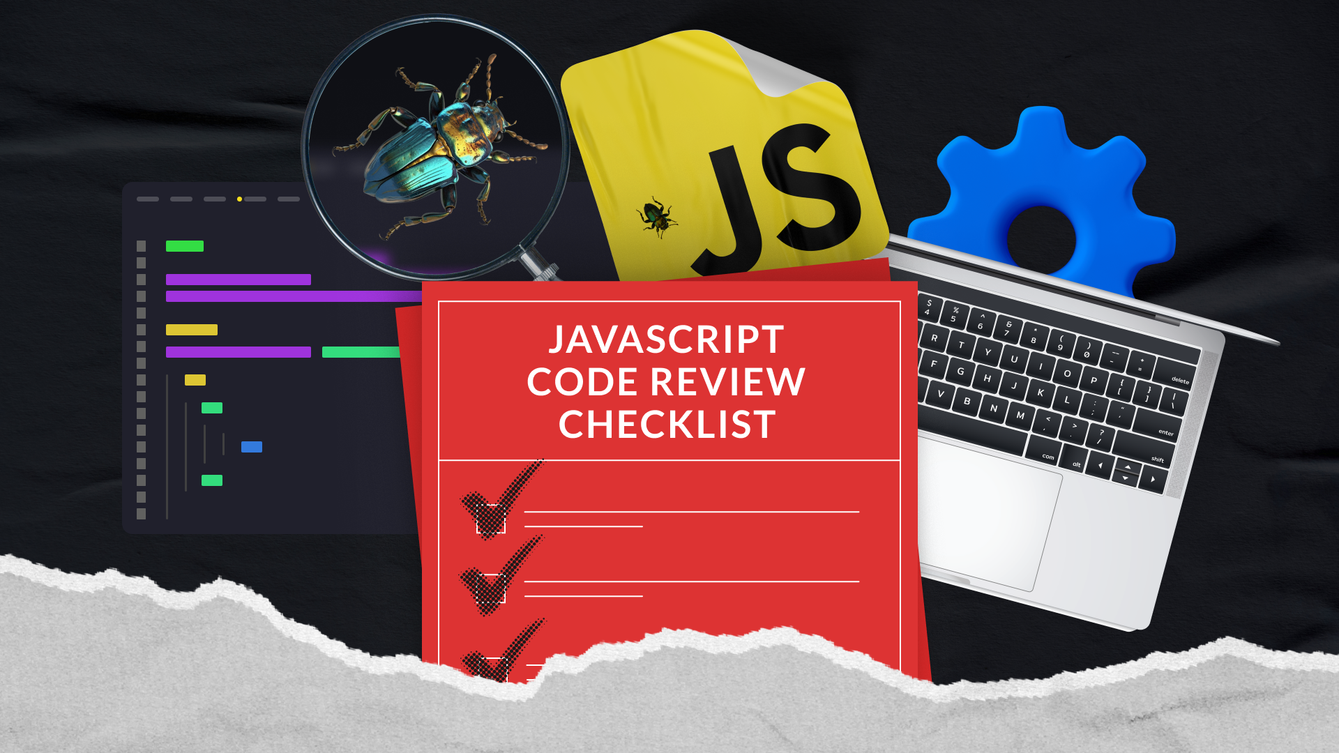 Lista de comprobación para la revisión del código JavaScript: Todos los pasos incluidos